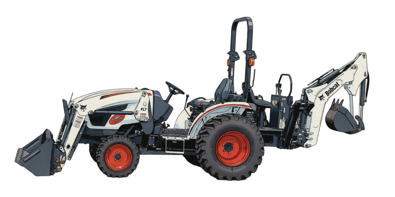 2022 Bobcat CT2025-N Compact Tractor with FL7 Loader and BH66 Backhoe